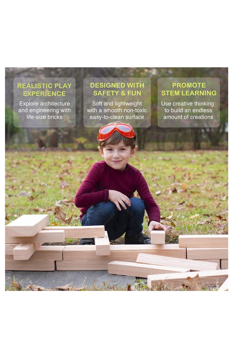 PLAYLEARN 24-Piece Foam Beam Building Block Set, Alternate, color,