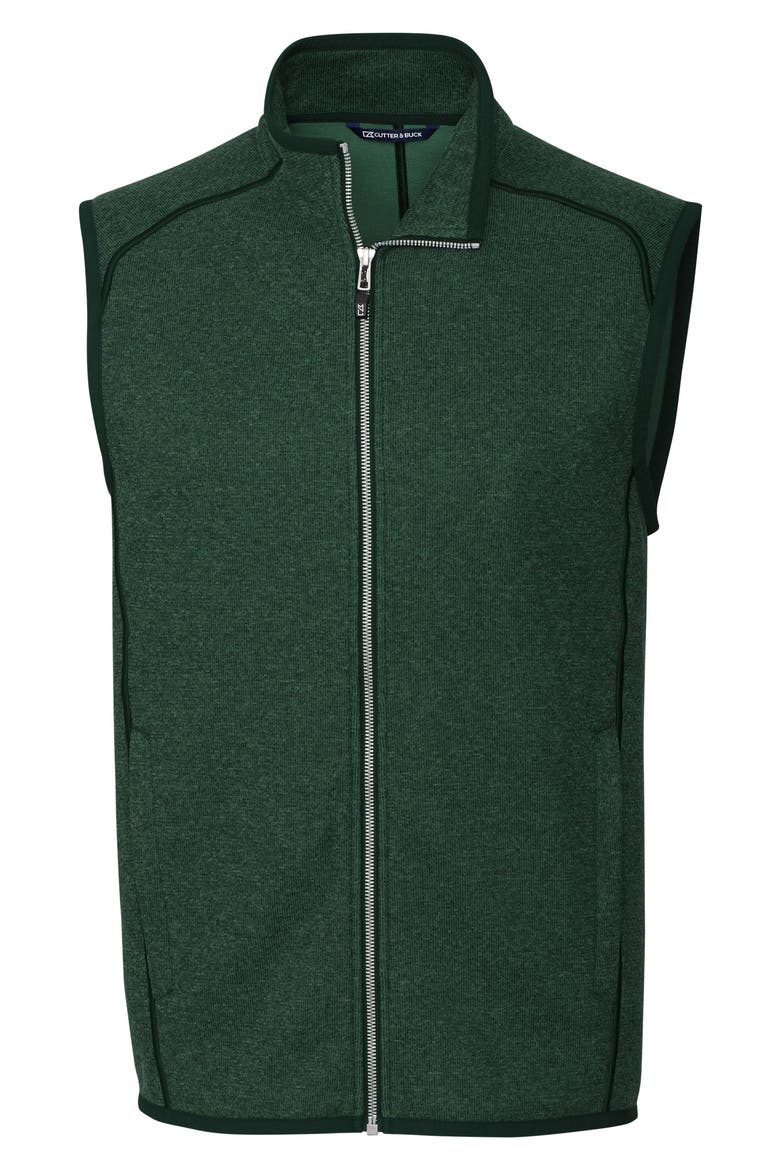 Mainsail Sweater Knit Full Zip Vest, Main, color, HUNTER HEATHER
