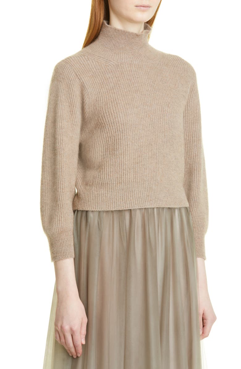 Fabiana Filippi Rib Funnel Neck Sweater, Alternate, color,