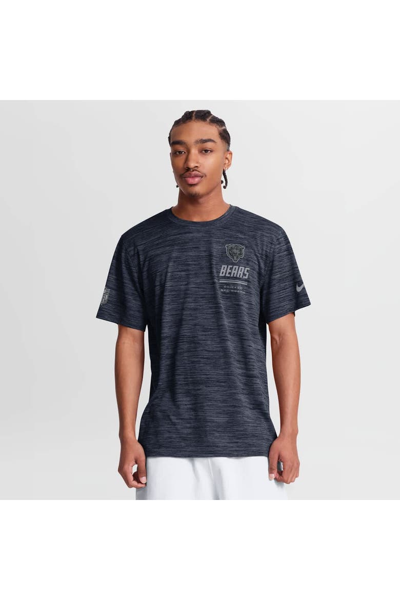 Men's Nike Navy Chicago Bears Sideline Double Covered Dri-FIT Velocity T-Shirt, Main, color, Navy
