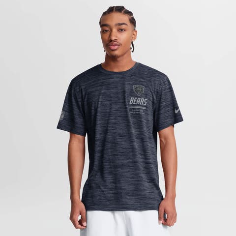 Men's Nike Navy Chicago Bears Sideline Double Covered Dri-FIT Velocity T-Shirt