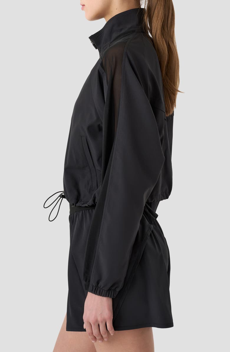 RM Rebecca Minkoff Crop Track Jacket, Alternate, color, Black