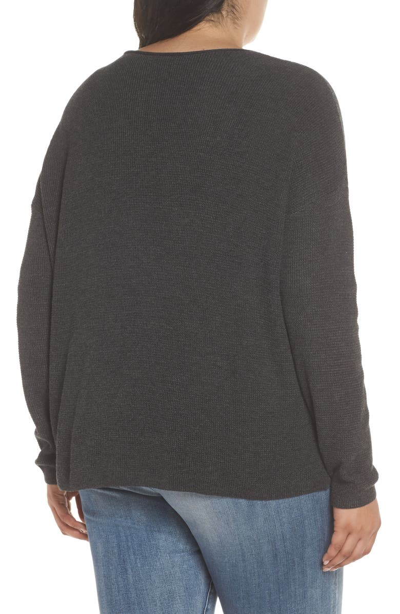 BP. Textured Stitch V-Neck Pullover, Alternate, color,