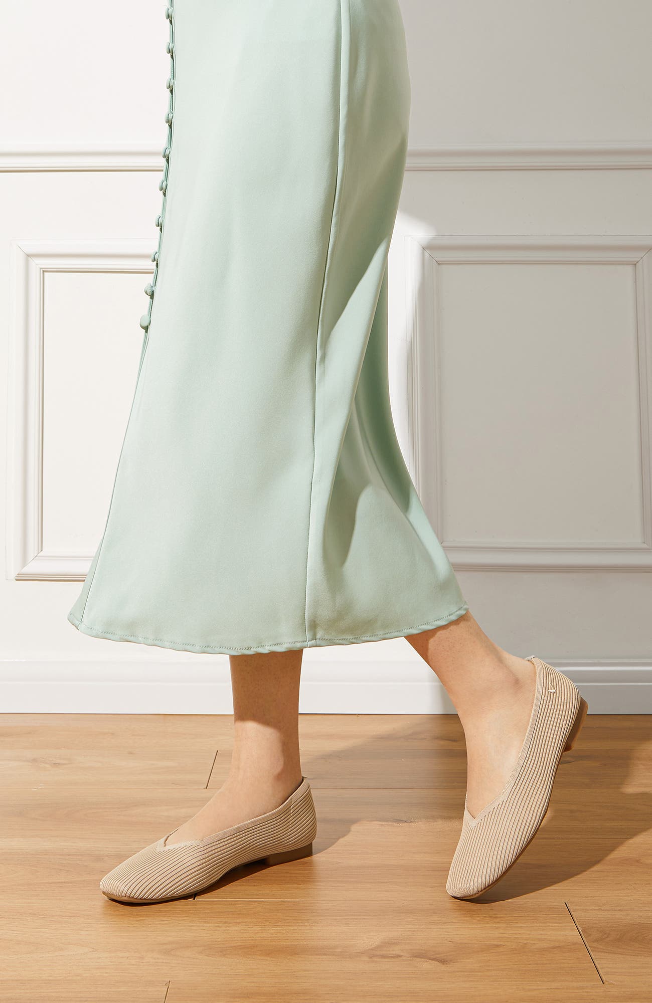 Square-Toe V-Cut Flats - image 4