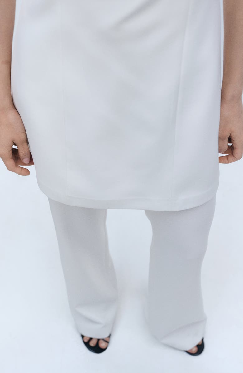 MANGO Strapless Overlay Flare Jumpsuit, Alternate, color,