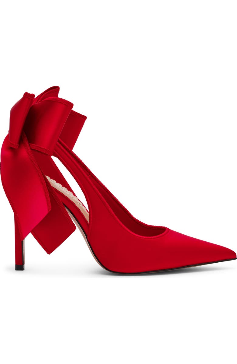 Steve Madden Teacup Slingback Pointed Toe Pump, Alternate, color, Red Satin