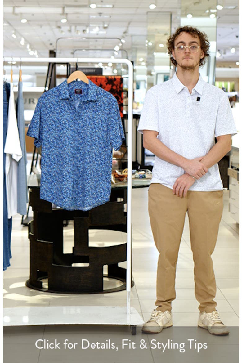 Zamora Floral Short Sleeve Performance Button-Up Shirt video