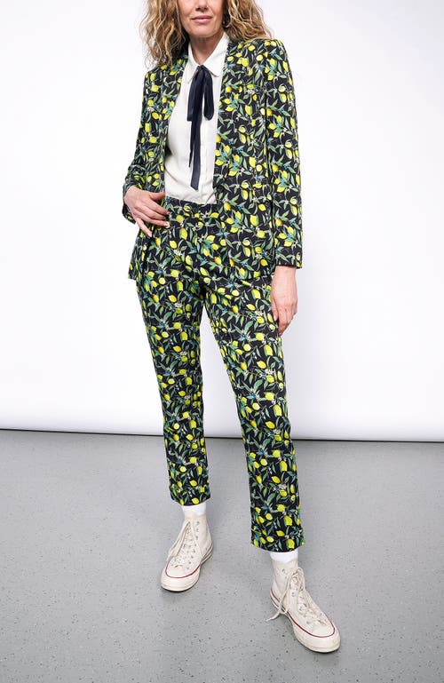 Wildfang The Empower Trouser In Citrus Black