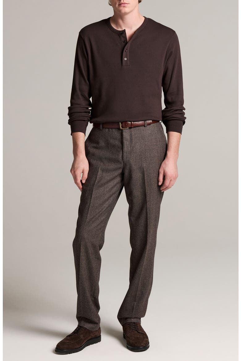 Ribbed Long Sleeve Henley, Alternate, color, ARABICA