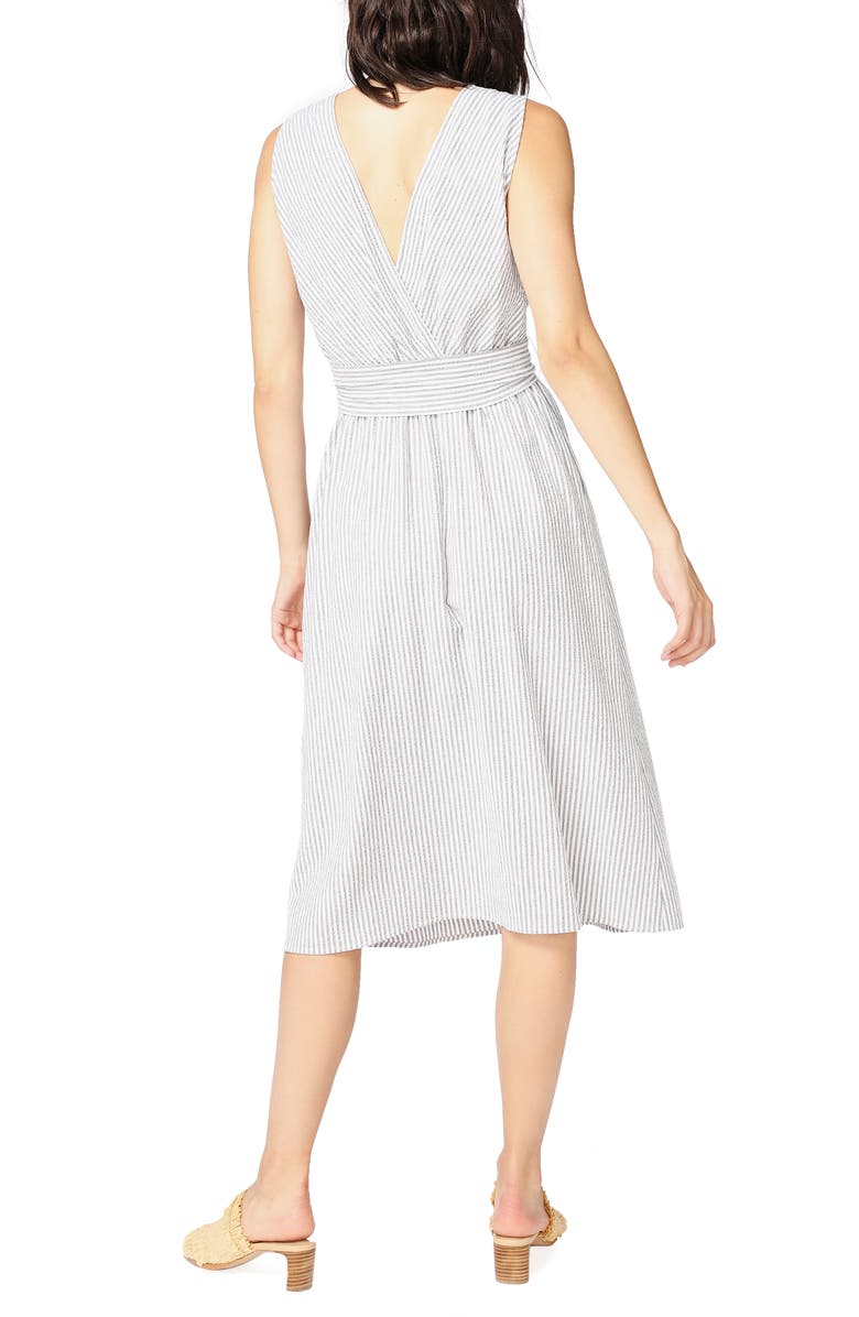 Court & Rowe Sleeveless Stretch Cotton Seersucker Dress, Alternate, color, 