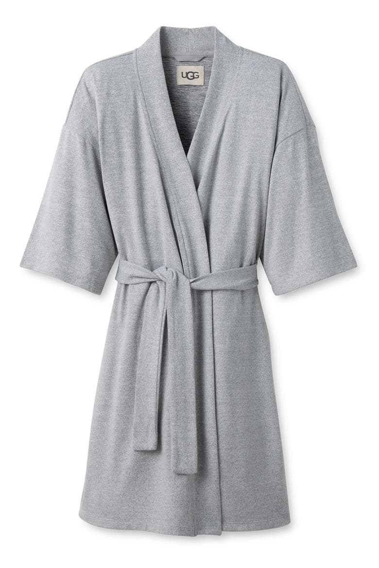 Monrose Short Robe, Alternate, color, GREY HEATHER