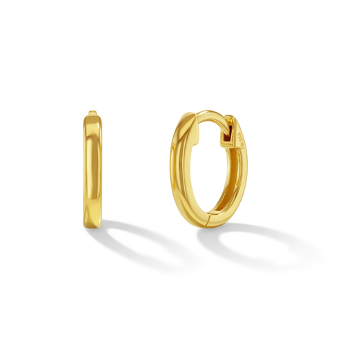 In Season Jewelry Classic Mini Plated Hoop Earrings in Gold at Nordstrom, Size Small