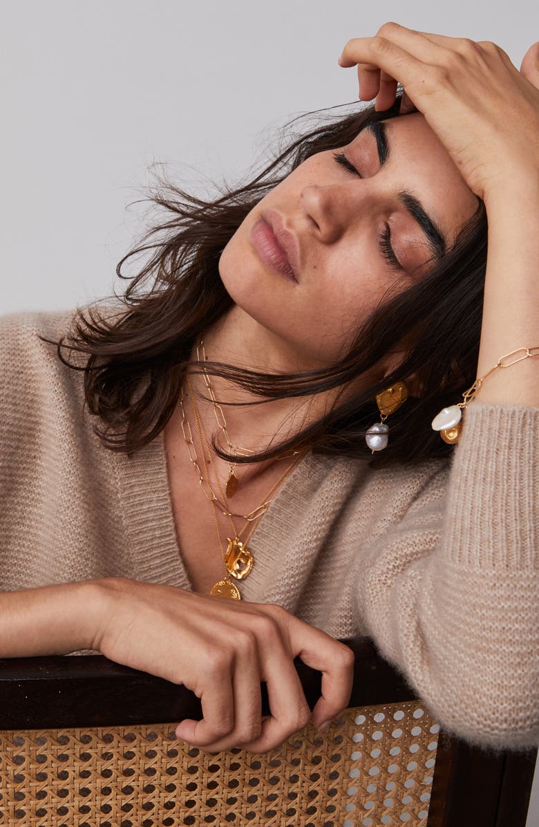 Alighieri The Infernal Storm Freshwater Pearl Drop Earrings, Alternate, color,