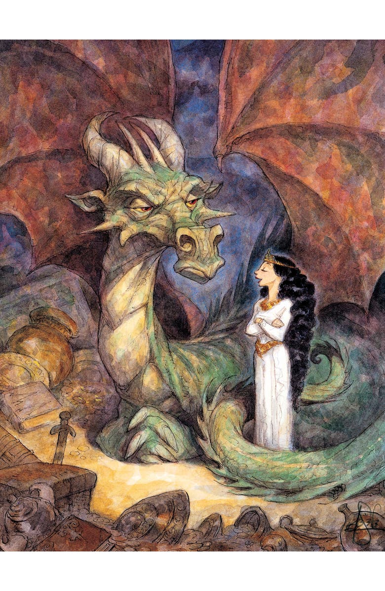 NEW YORK PUZZLE COMPANY Chat with a Dragon 500 Piece Puzzle, Alternate, color, NO COLOR