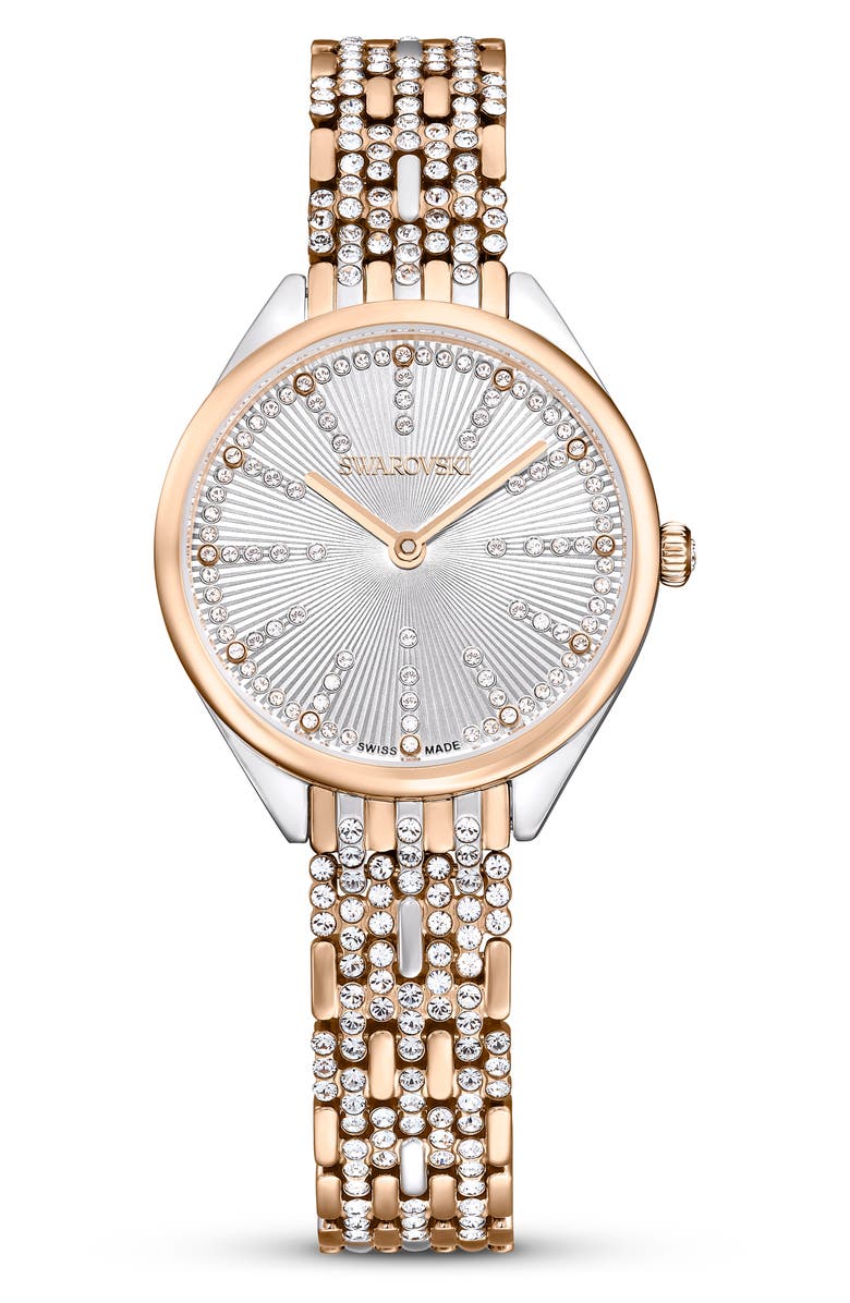 Swarovski Attract Bracelet Watch, 30mm, Main, color, Rose Gold