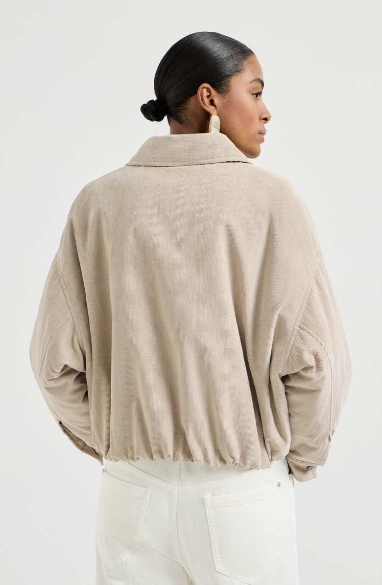 Brunello Cucinelli Vintage corduroy outerwear jacket, Alternate, color, Beige