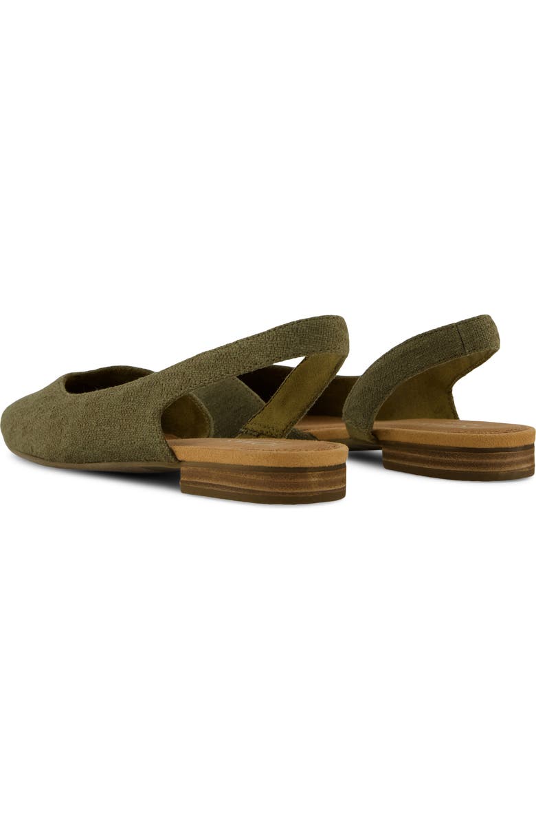 TOMS Alene Slingback Half d'Orsay Flat, Alternate, color, Medium Green