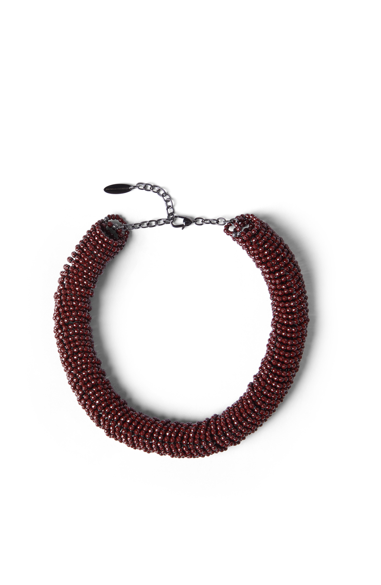 Brunello Cucinelli Sterling Silver choker, Main, color, Red