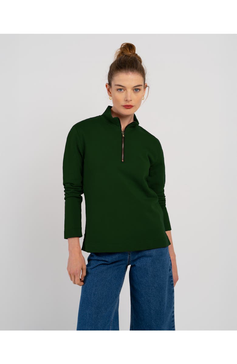 Kettlewell Robyn 1/4 Zip Sweatshirt, Main, color, Ivy Green