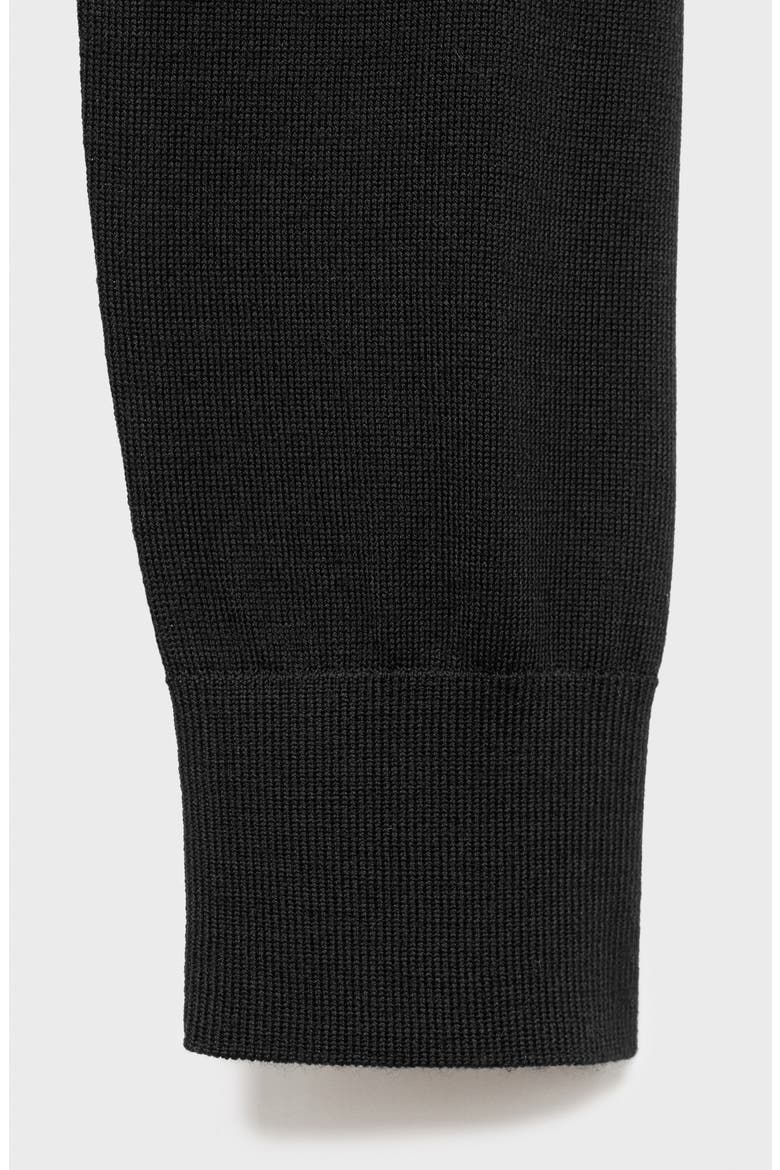 Selection V-Neck Wool Cardigan, Alternate, color, BLACK