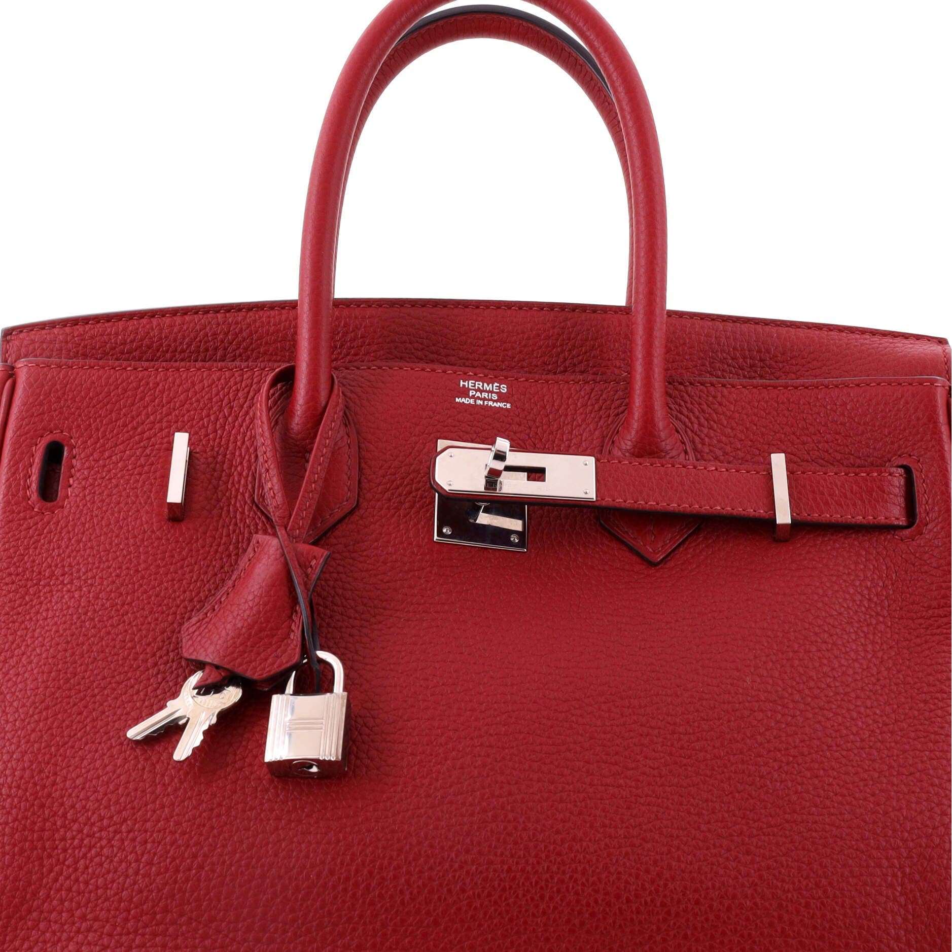 Birkin Handbag Red Togo with Palladium Hardware 30, Alternate, color, Red