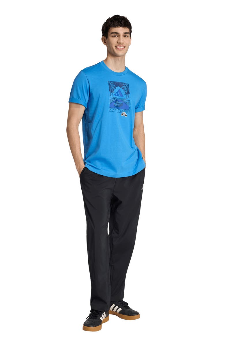 adidas Slide Graphic T-Shirt, Alternate, color, Ray Blue