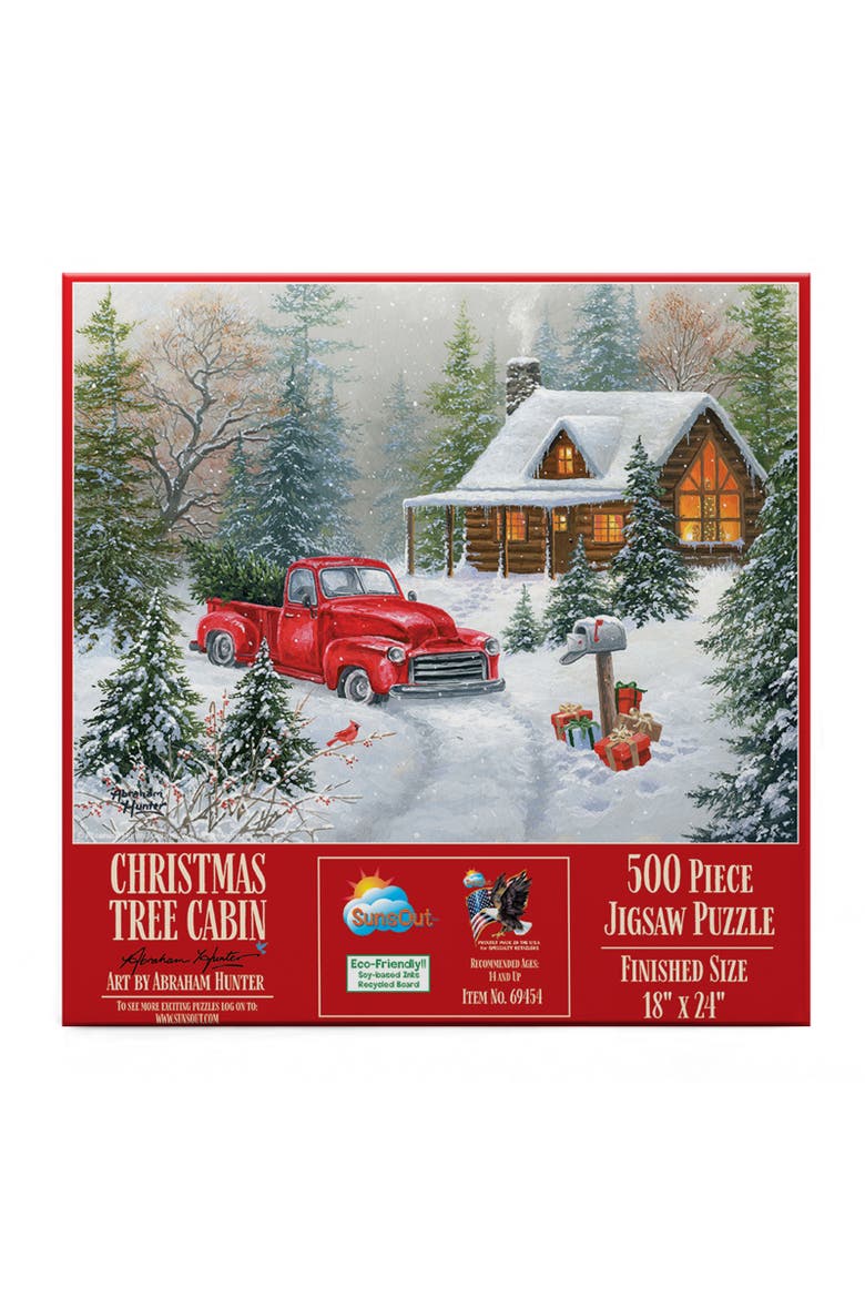 Christmas Tree Cabin 500 piece Jigsaw Puzzle for Adults, Alternate, color, Multicolor