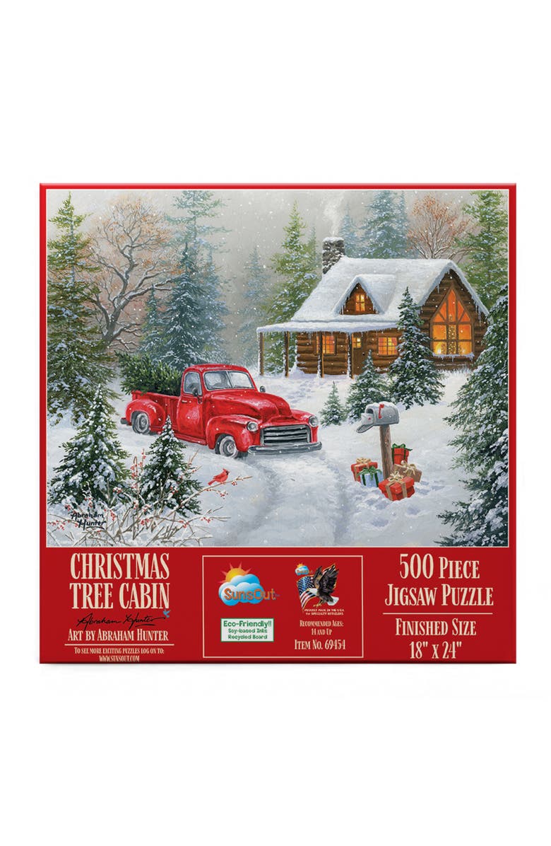 Sunsout Christmas Tree Cabin 500 piece Jigsaw Puzzle for Adults, Alternate, color, Multicolor