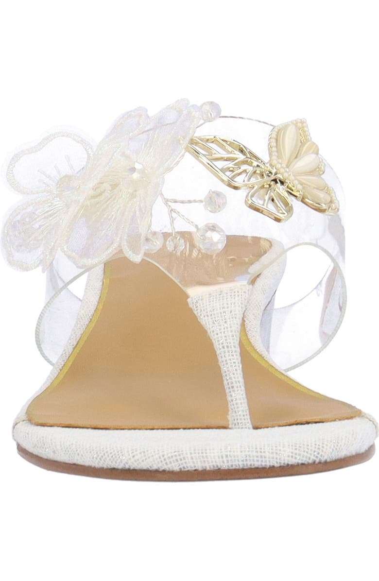 J. Reneé Flowerfly SAndal, Alternate, color, Clear/ White/ Gold