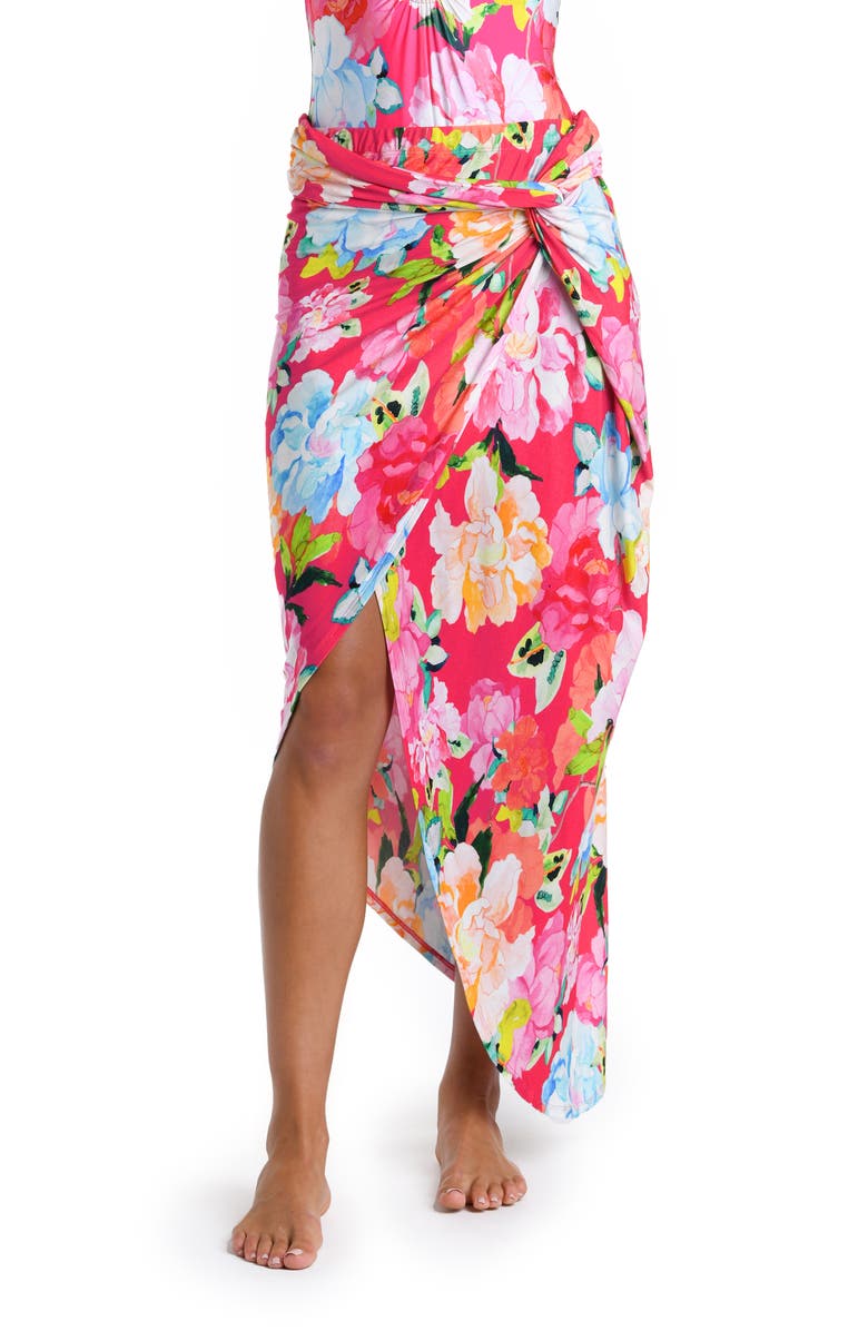 Sunshine 79 Floral Convertible Faux Wrap, Main, color, Pink