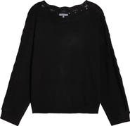 Wit & Wisdom Open Stitch Boat Neck Sweater