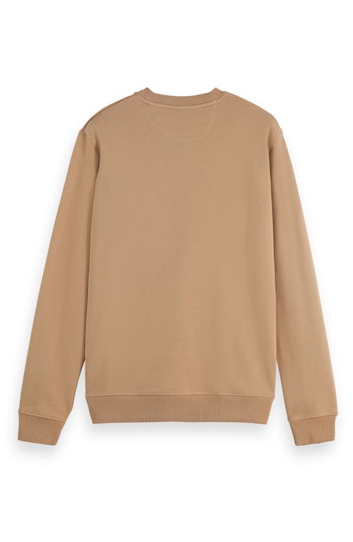 Scotch & Soda Seasonal Core Crewneck Sweatshirt In Brown
