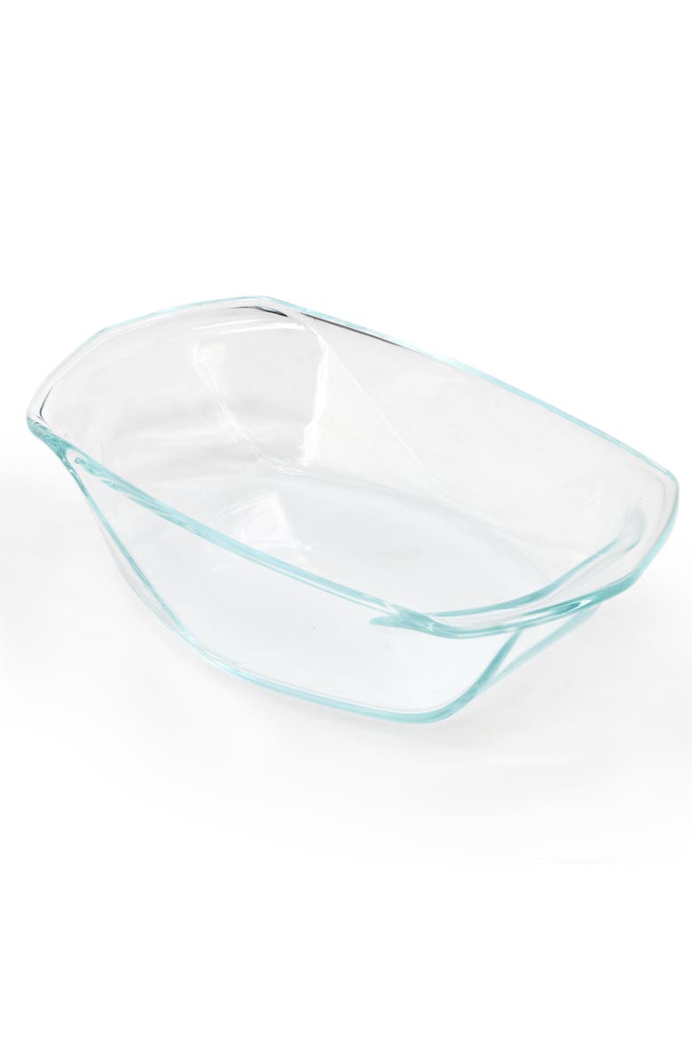 Carnegie Hill 10 inch x 5.9 Inch x 2.6 Inch Tempe Glass Loaf Pan with Built-in Handles, Alternate, color, Clear