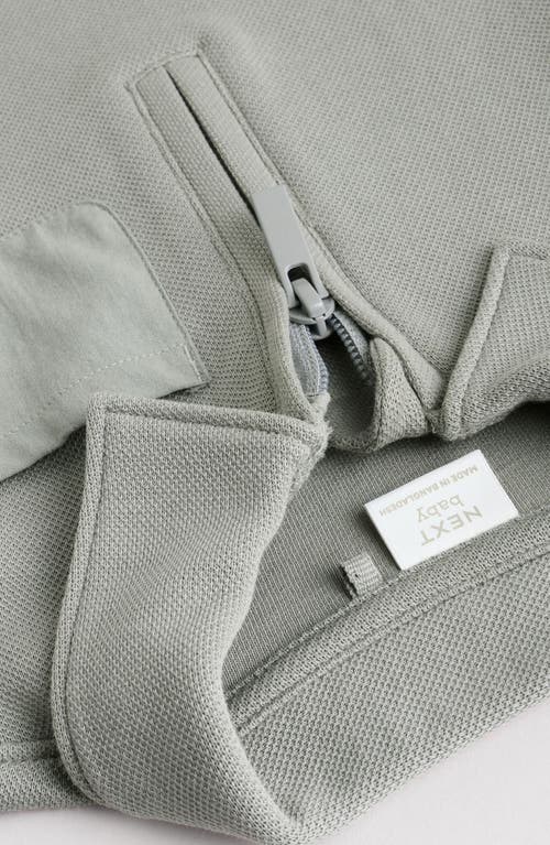 Next Half Zip Polo & Pleated Pants Set In Gray