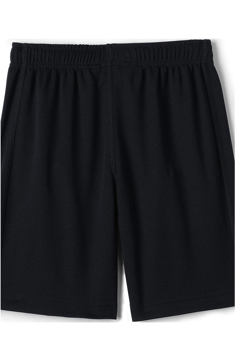 Lands' End School Uniform Boys Mesh Gym Shorts, Alternate, color, Black