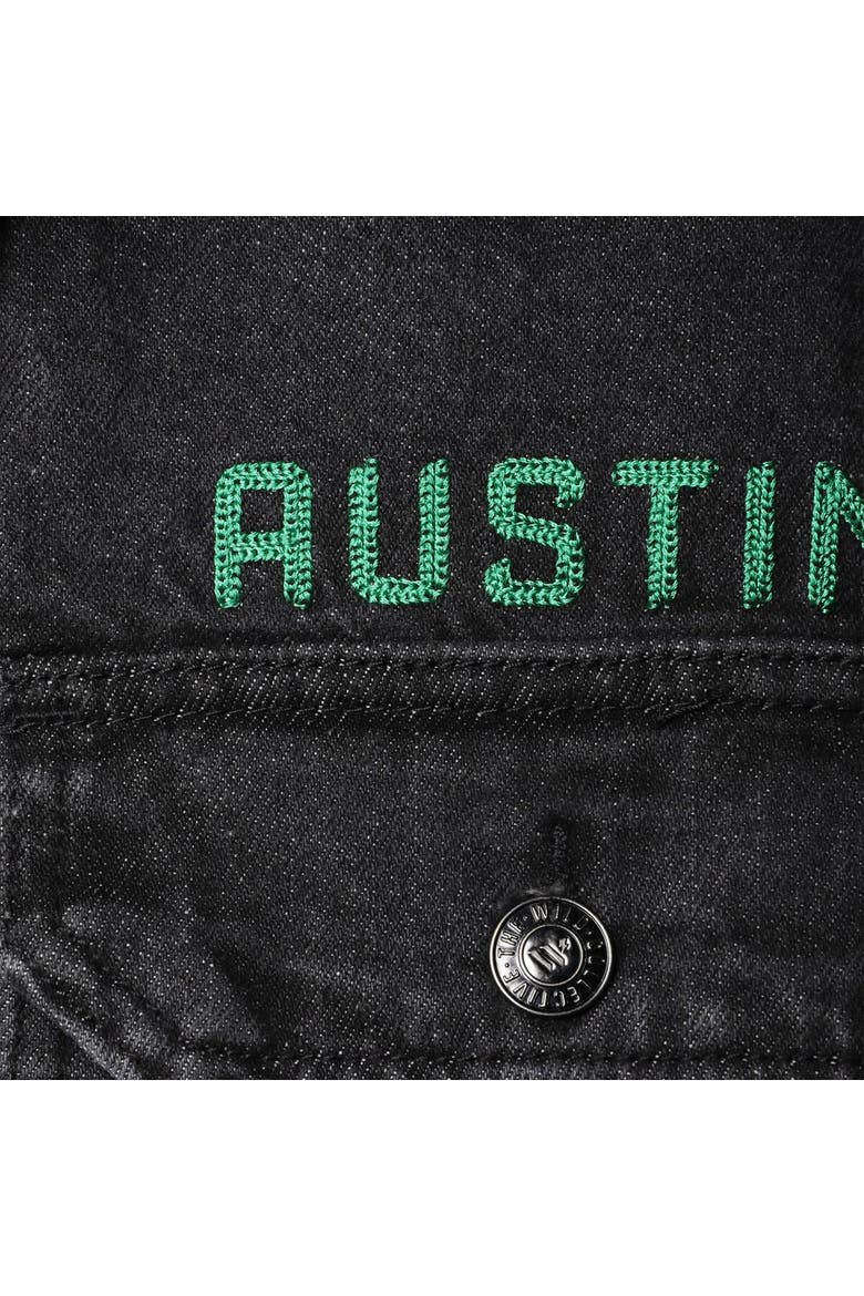 Men's The Wild Collective Black Austin FC Denim Button-Up Jacket, Alternate, color, Black