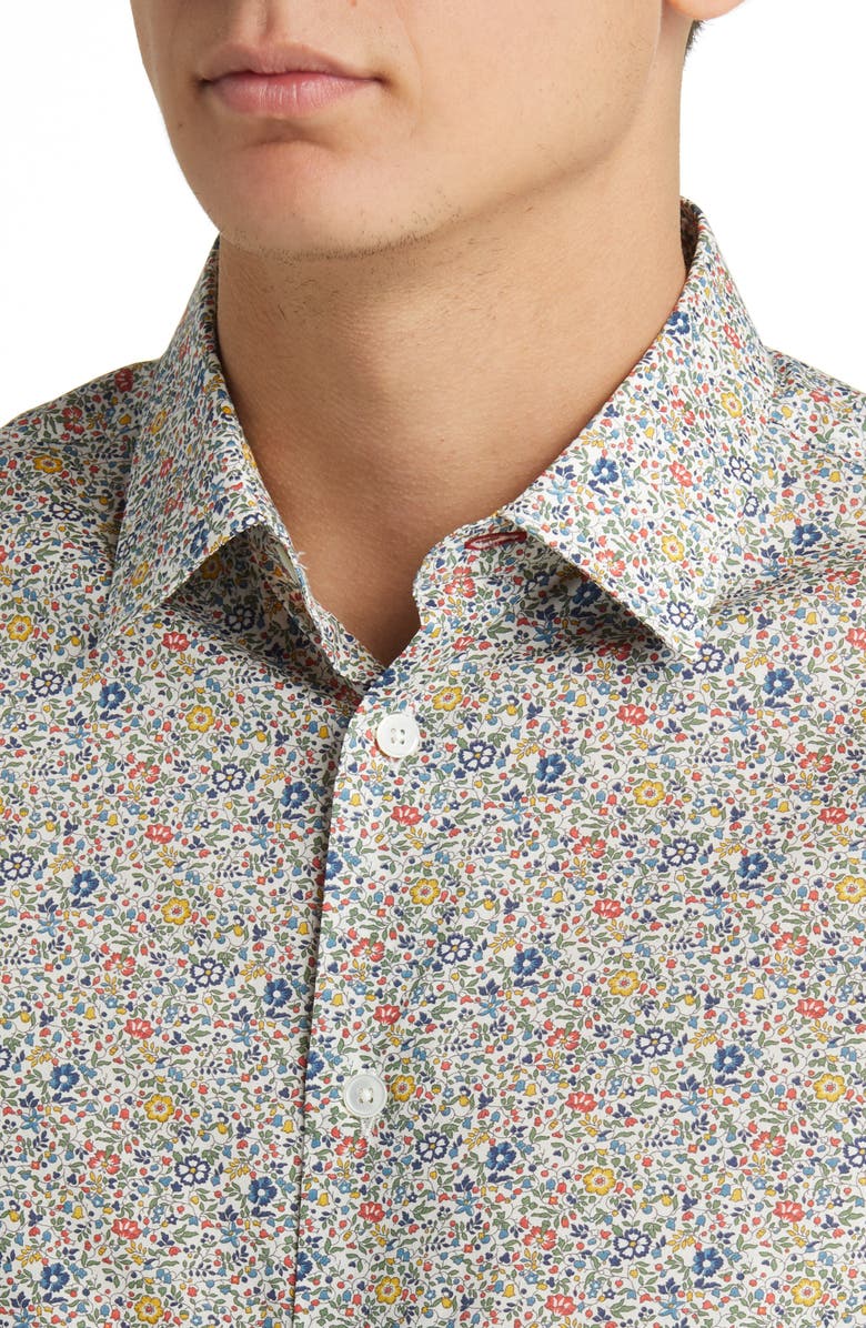Paul Smith Tailored Fit Floral Cotton Dress Shirt, Alternate, color, 