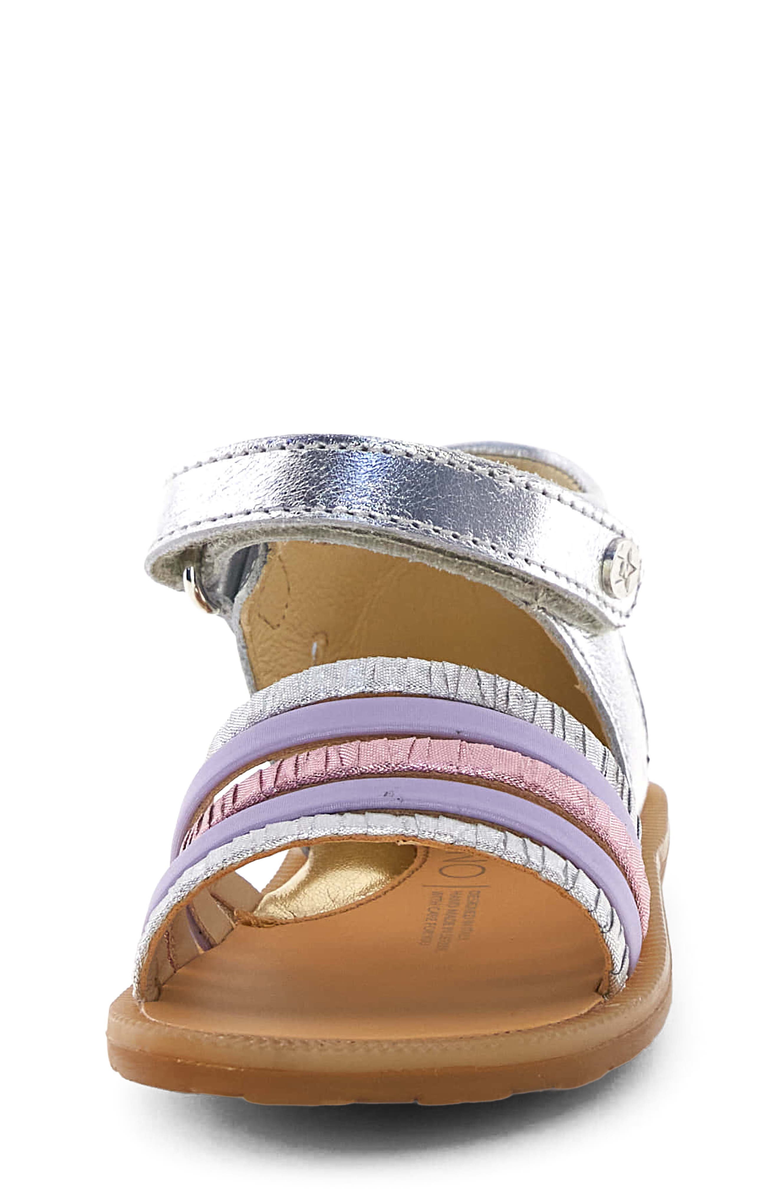 Naturino Kids' Rubino Metallic Sandal, Alternate, color, Silver