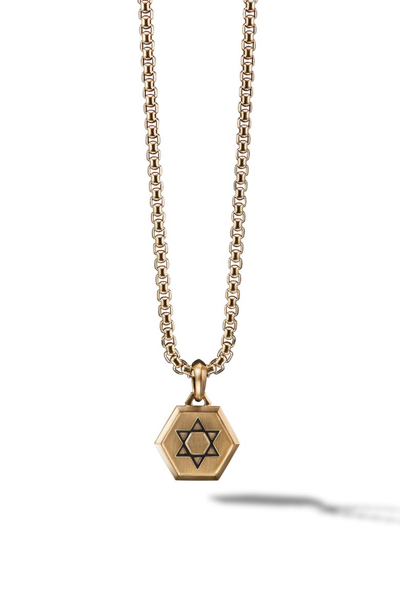 David Yurman Star of David 18K Gold Amulet Enhancer, Main, color, 