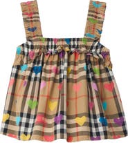 Burberry Heart Check Cotton Top