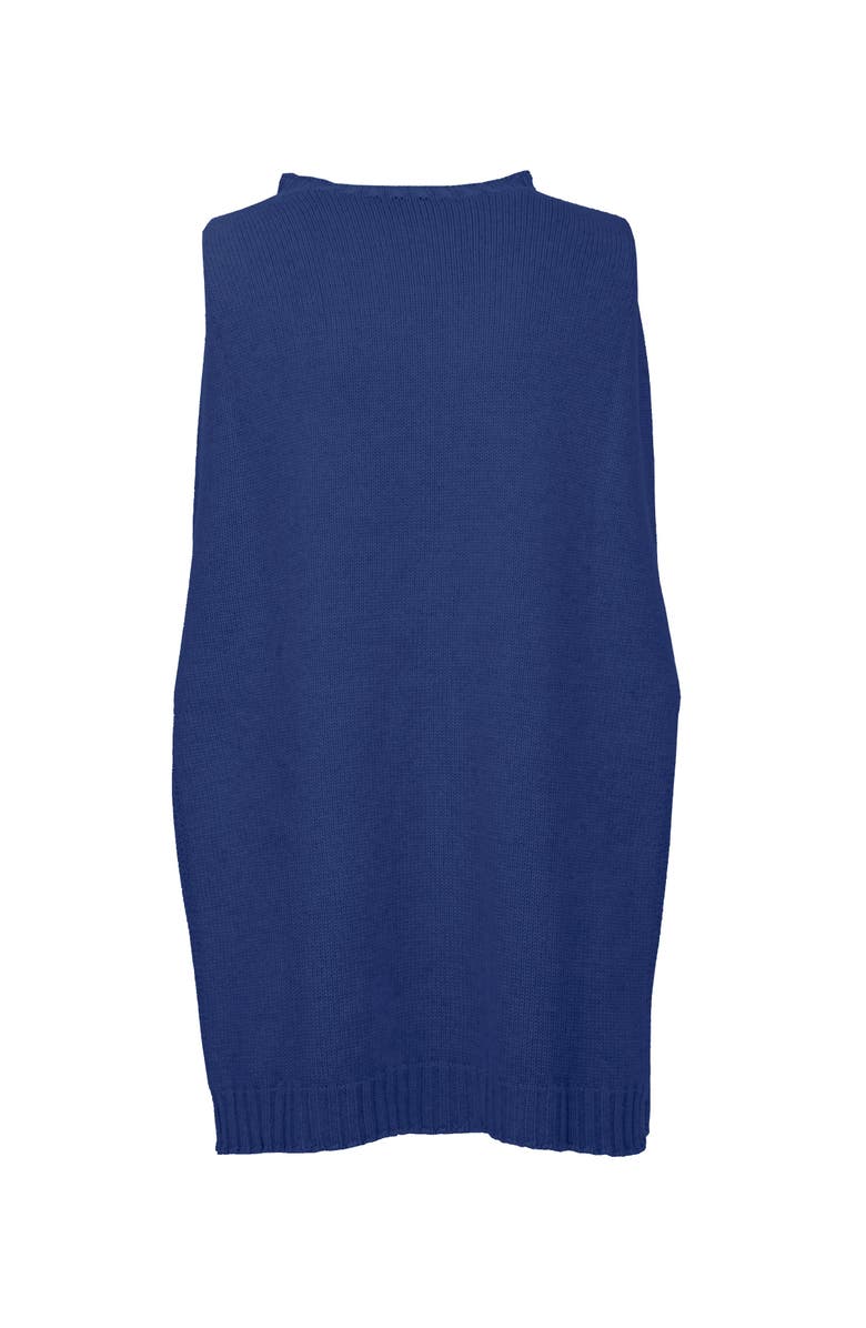 Monticelli Cashmere Pure Cashmere Crew Neck Poncho, Alternate, color, Melange Blue