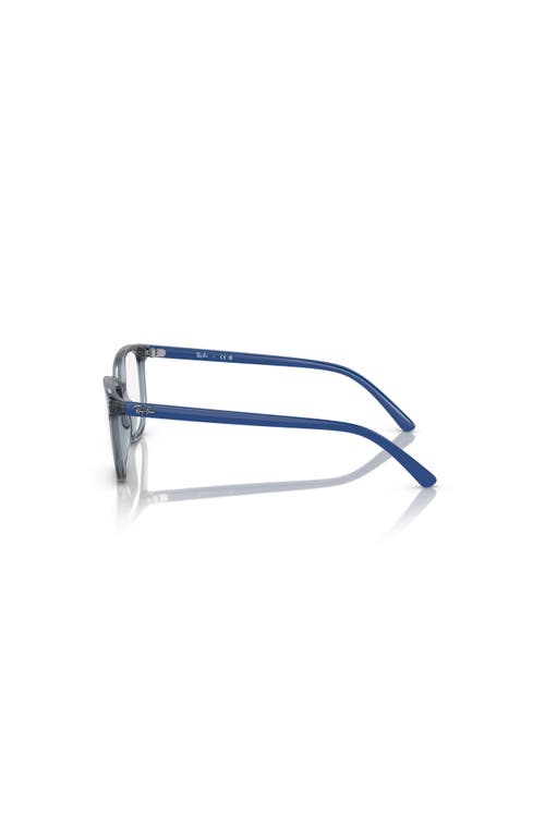 Ray Ban Ray-ban 46mm Irregular Optical Glasses In Blue