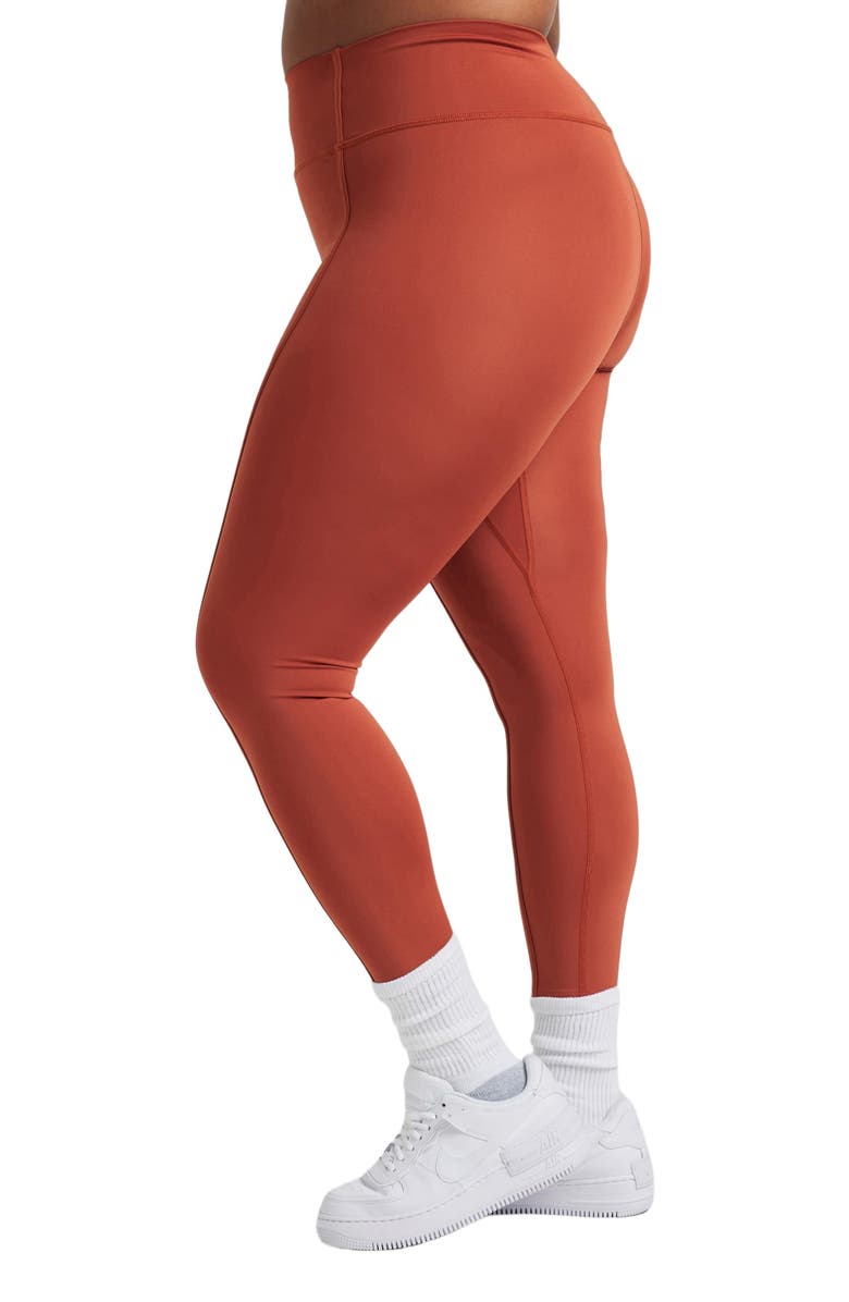 Losano Contour 7/8 Legging, Alternate, color, Baked Clay
