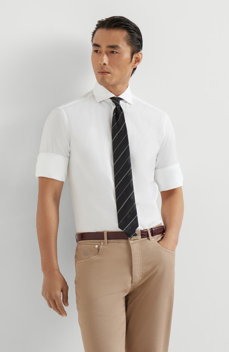Brunello Cucinelli Twill shirt, Alternate, color, White
