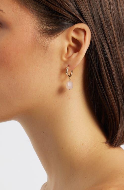 Nashelle Lucia Quartz Huggie Earrings In Gold