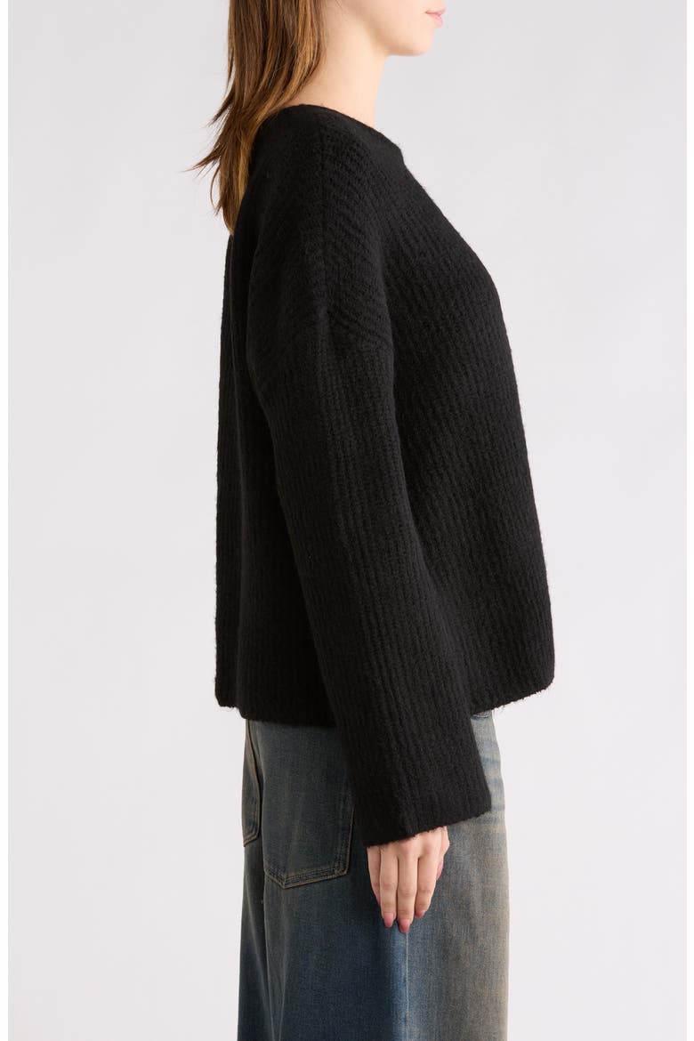 Aria Crewneck Sweater, Alternate, color, BLACK