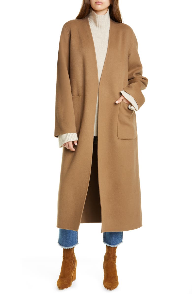 FRAME Bell Double Face Wool & Cashmere Wrap Coat, Main, color, 