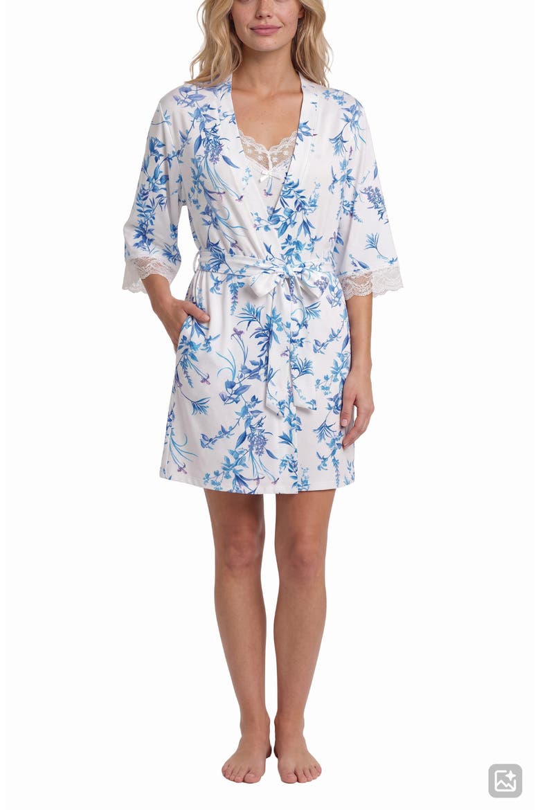 Willa Short Pajamas & Robe Travel Set, Alternate, color, IVORY