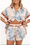 Lara Scarf Print Drawstring Shorts
