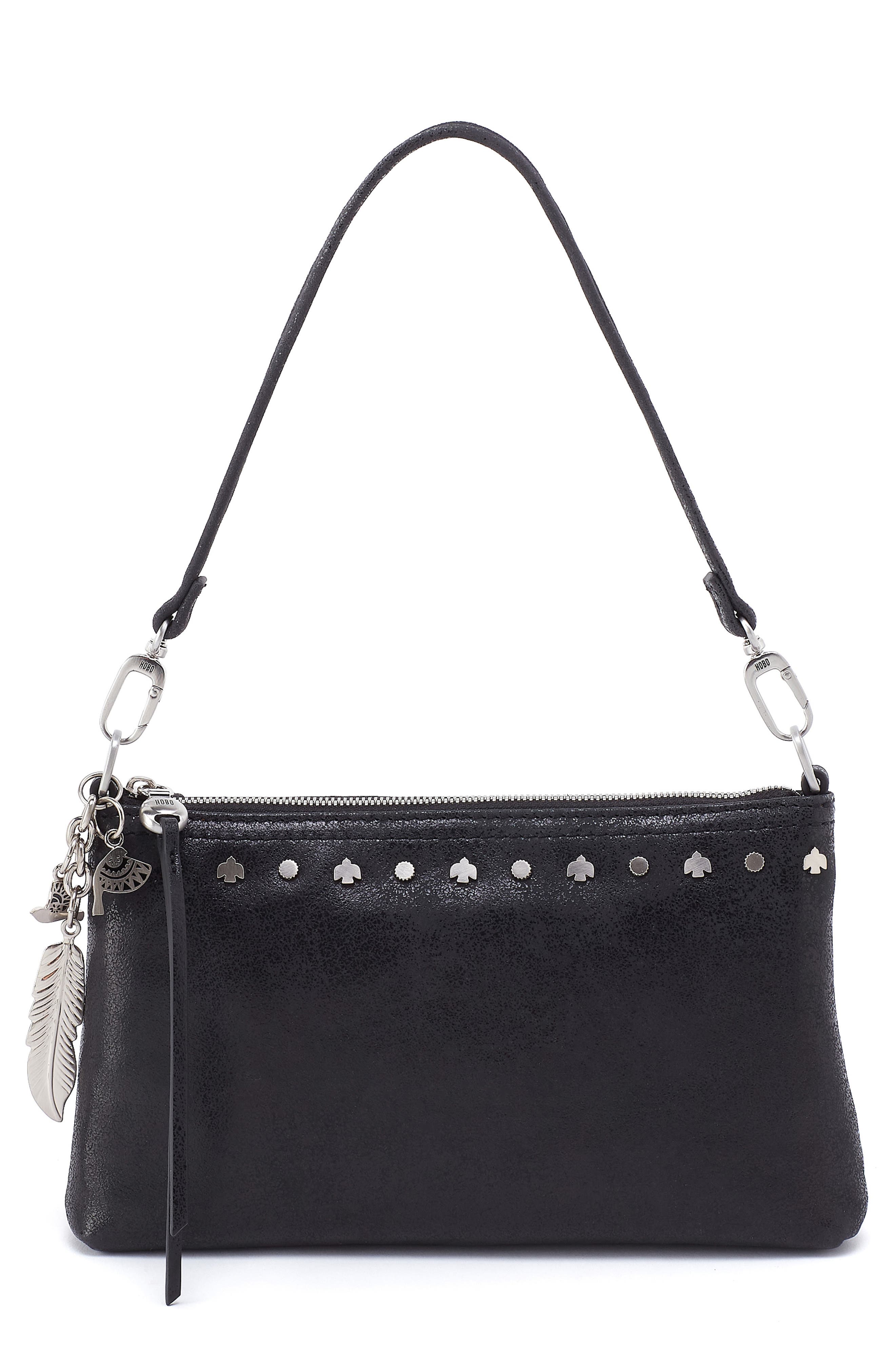 Darcy Leather Crossbody Bag, Main, color, BLACK